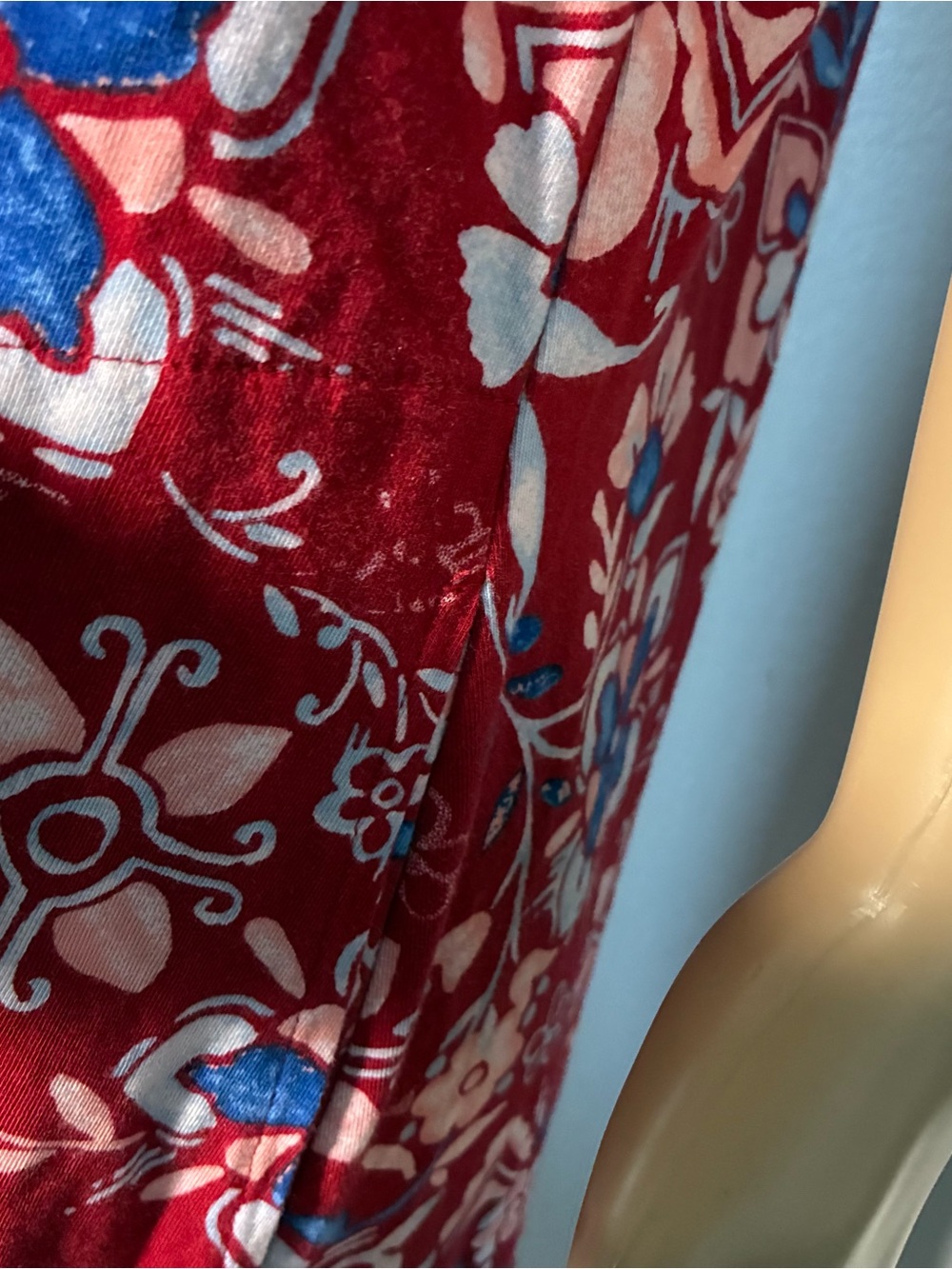D & Co. Denim & Company Shift Midi Women's Dress XL Floral Cotton Side Pockets - Picture 7 of 7